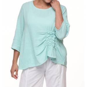 NEW TULIP CLOTHING olga top in aqua